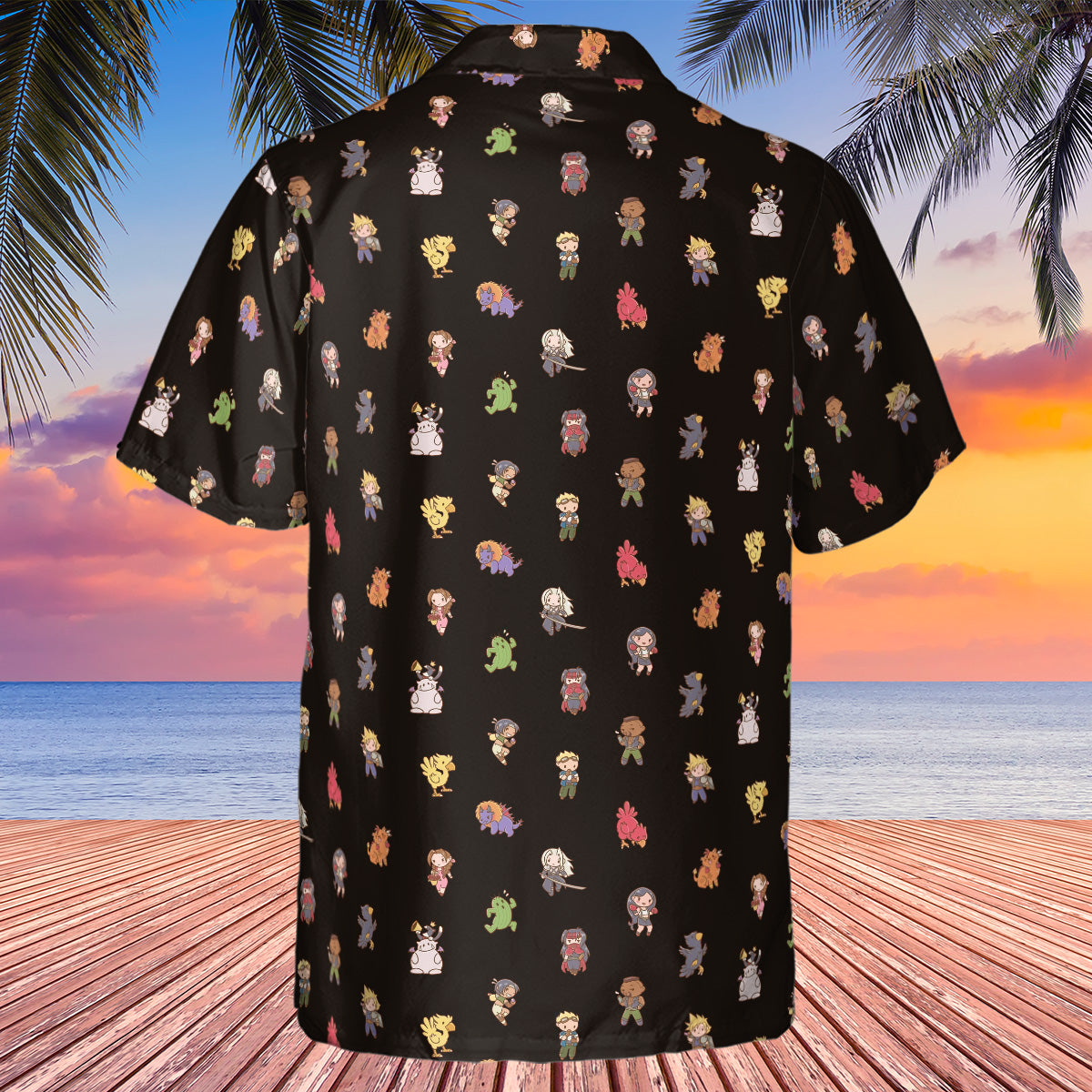 Final Fantasy Characters Pattern Hawaiian Shirt