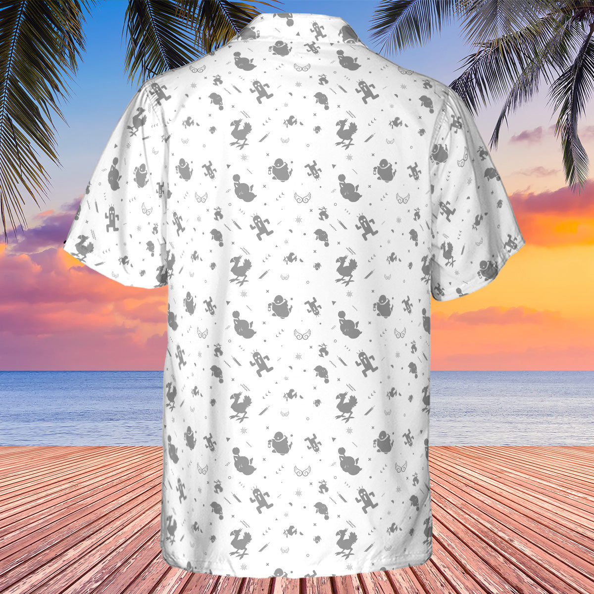 Final Fantasy Creatures Pattern Hawaiian Shirt