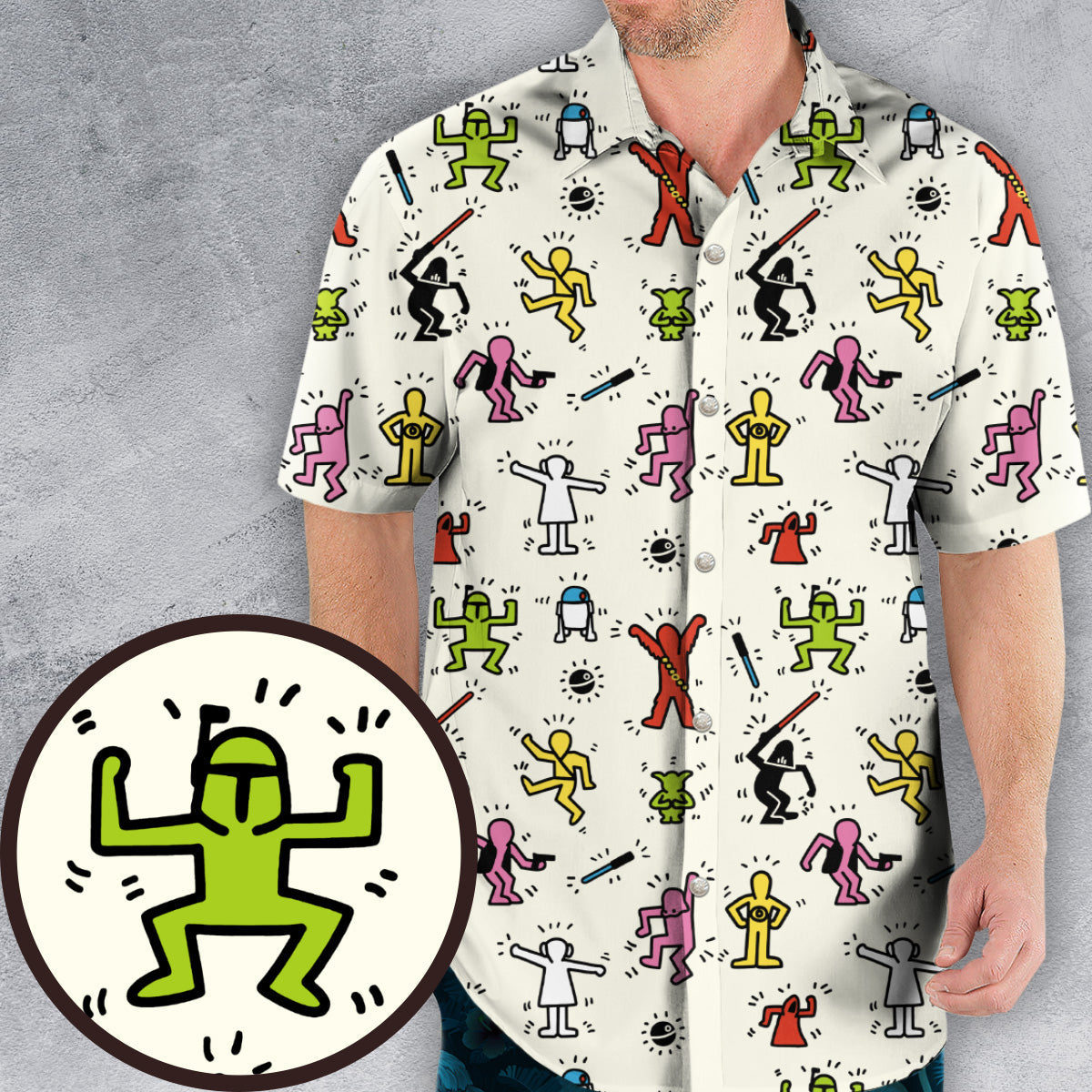 Pop Wars Star Wars Pop Art Pattern Hawaiian Shirt