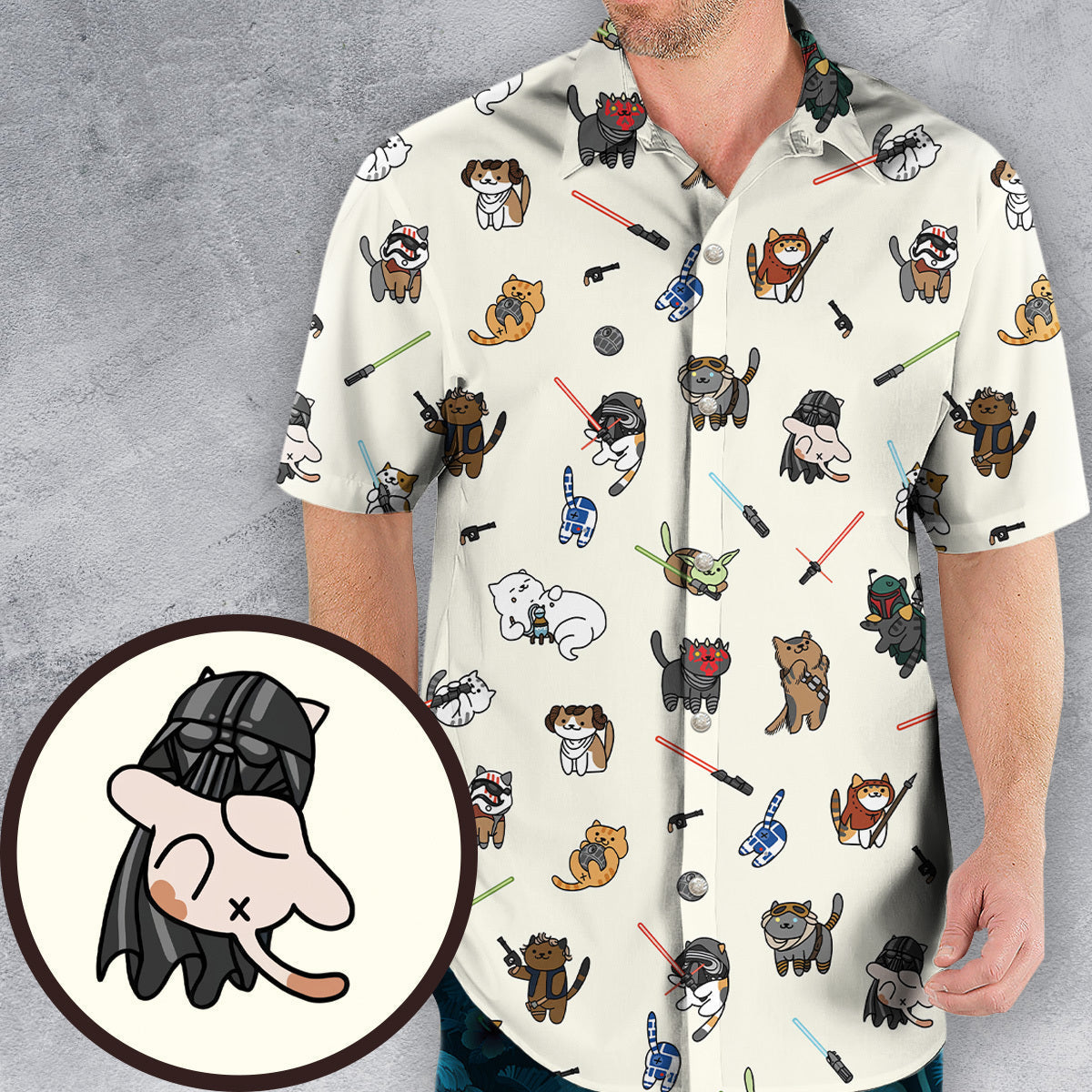 Star Wars Characters As Cats Hawaiian Shirt