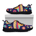 Mexican Skull Cinco de Mayo Print Black Running Shoes