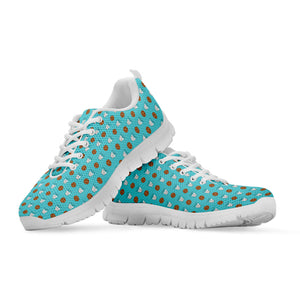 Milk And Cookies Pattern Print White Running Shoes