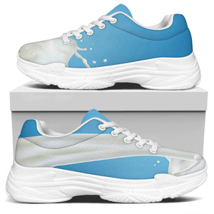 Milk Splash Print White Chunky Shoes