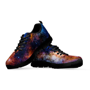 Milky Way Universe Galaxy Space Print Black Running Shoes