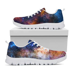Milky Way Universe Galaxy Space Print White Running Shoes