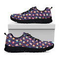 Mini Cupcake Pattern Print Black Running Shoes
