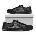 Mjolnir Hammer Of Thor Print Black Low Top Sneakers