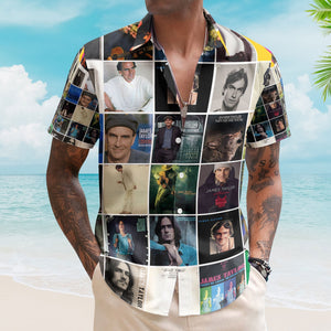 James Taylor Album Collage Hawaiian Shirt Classic Folk Music Fan Shirt