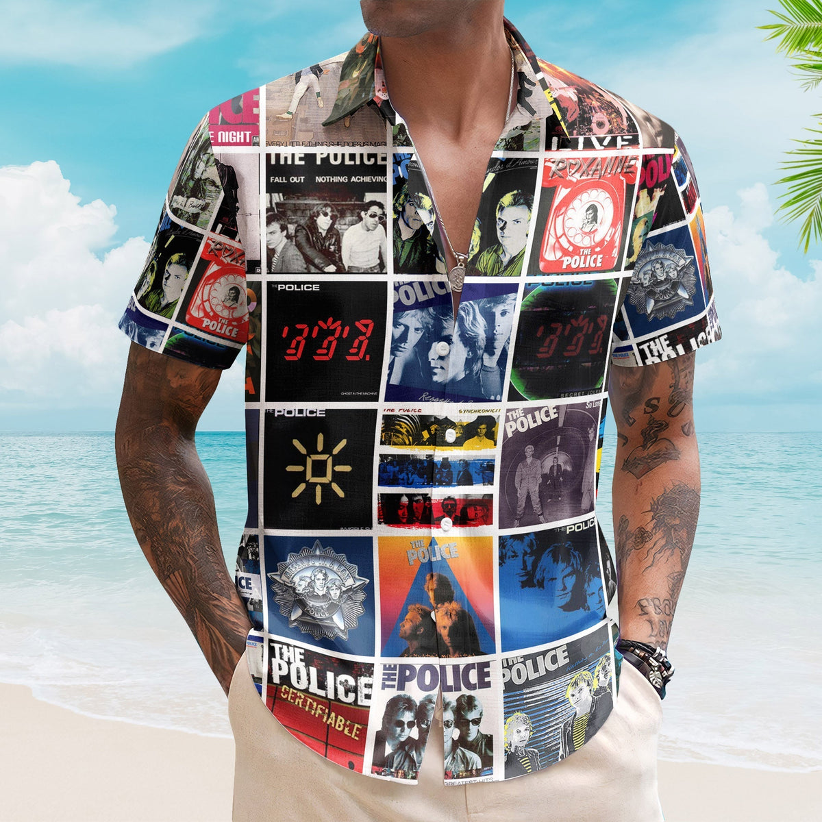 The Police Album Collage Hawaiian Shirt Rock Music Band Fan Shirt