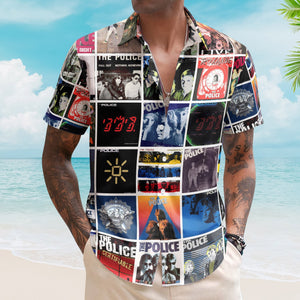 The Police Album Collage Hawaiian Shirt Rock Music Band Fan Shirt
