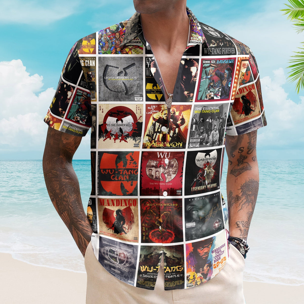 Wu-Tang Clan Album Collage Hawaiian Shirt Rock Band Fan Shirt