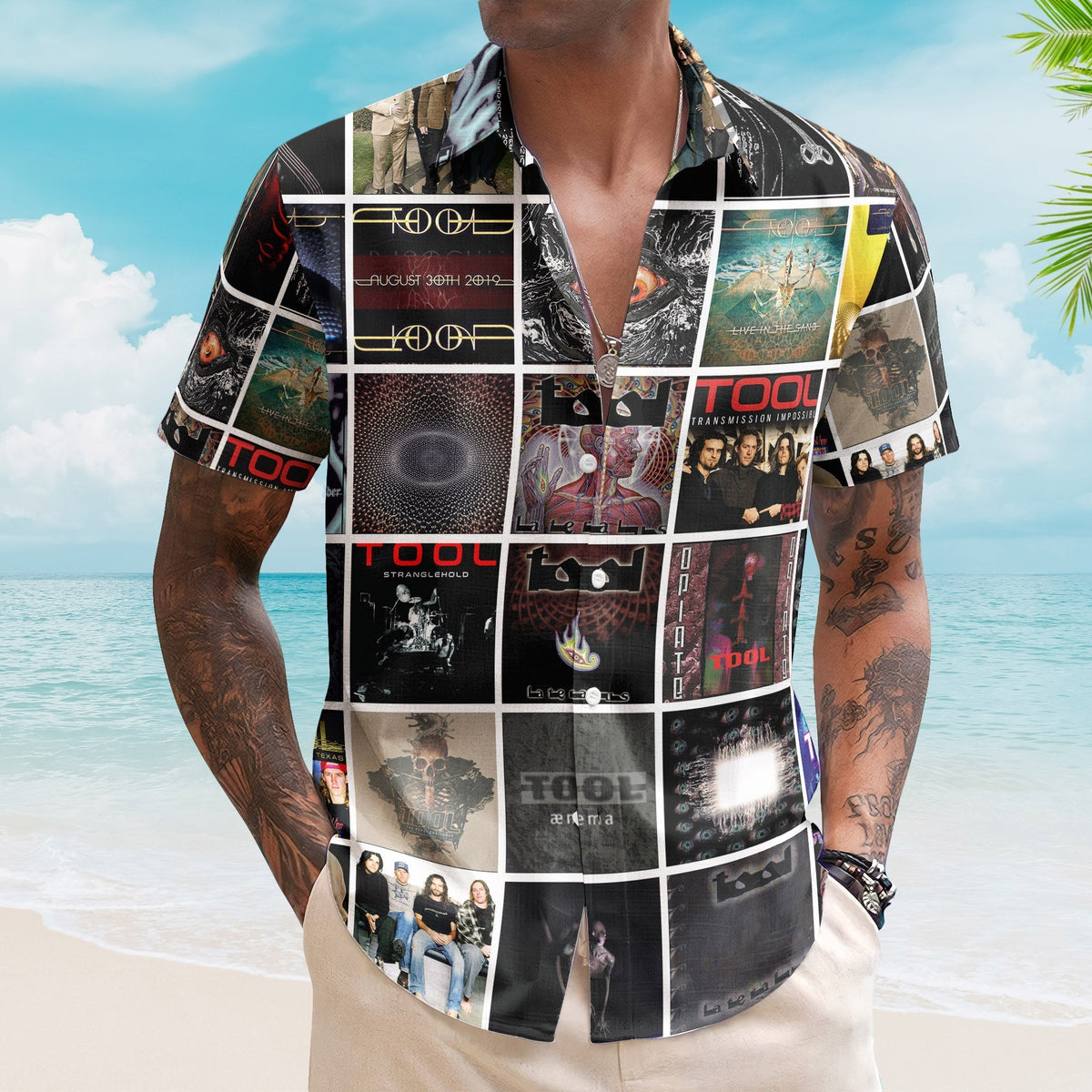 Tool Album Collage Hawaiian Shirt Rock Band Fan Shirt