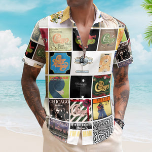 Chicago Album Collage Hawaiian Shirt Rock Music Band Fan Shirt