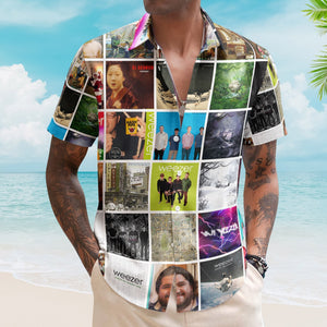 Weezer Album Collage Hawaiian Shirt Rock Music Band Fan Shirt