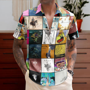 Ween Hawaiian Shirt Album Cover Collage Alternative Rock Summer Button Up