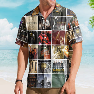 Creed Album Collage Hawaiian Shirt Rock Music Band Fan Shirt