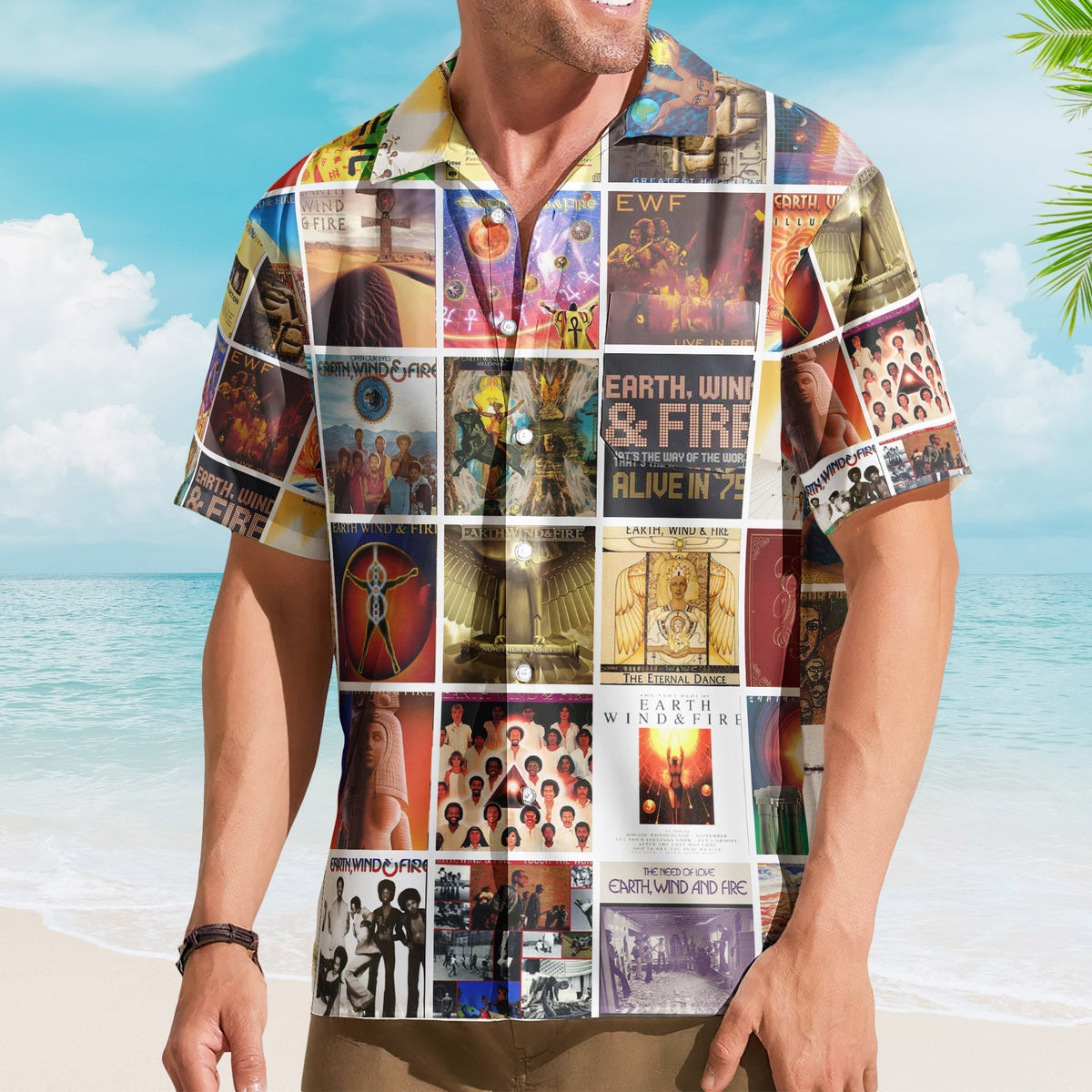 Electric Light Orchestra Album Collage Hawaiian Shirt Rock Band Fan Shirt