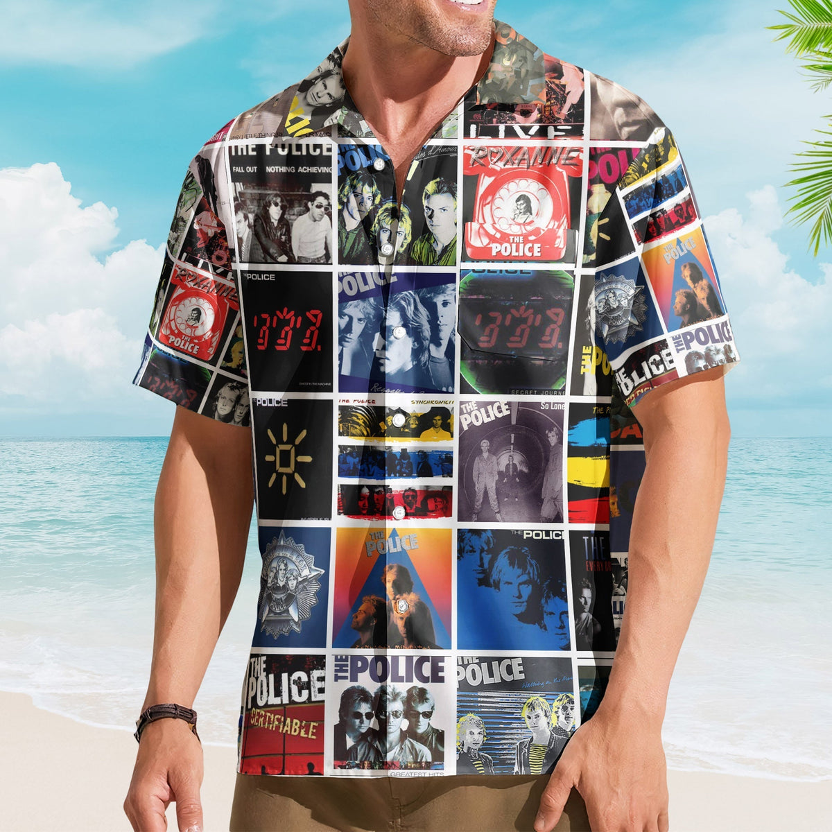 The Police Album Collage Hawaiian Shirt Rock Music Band Fan Shirt