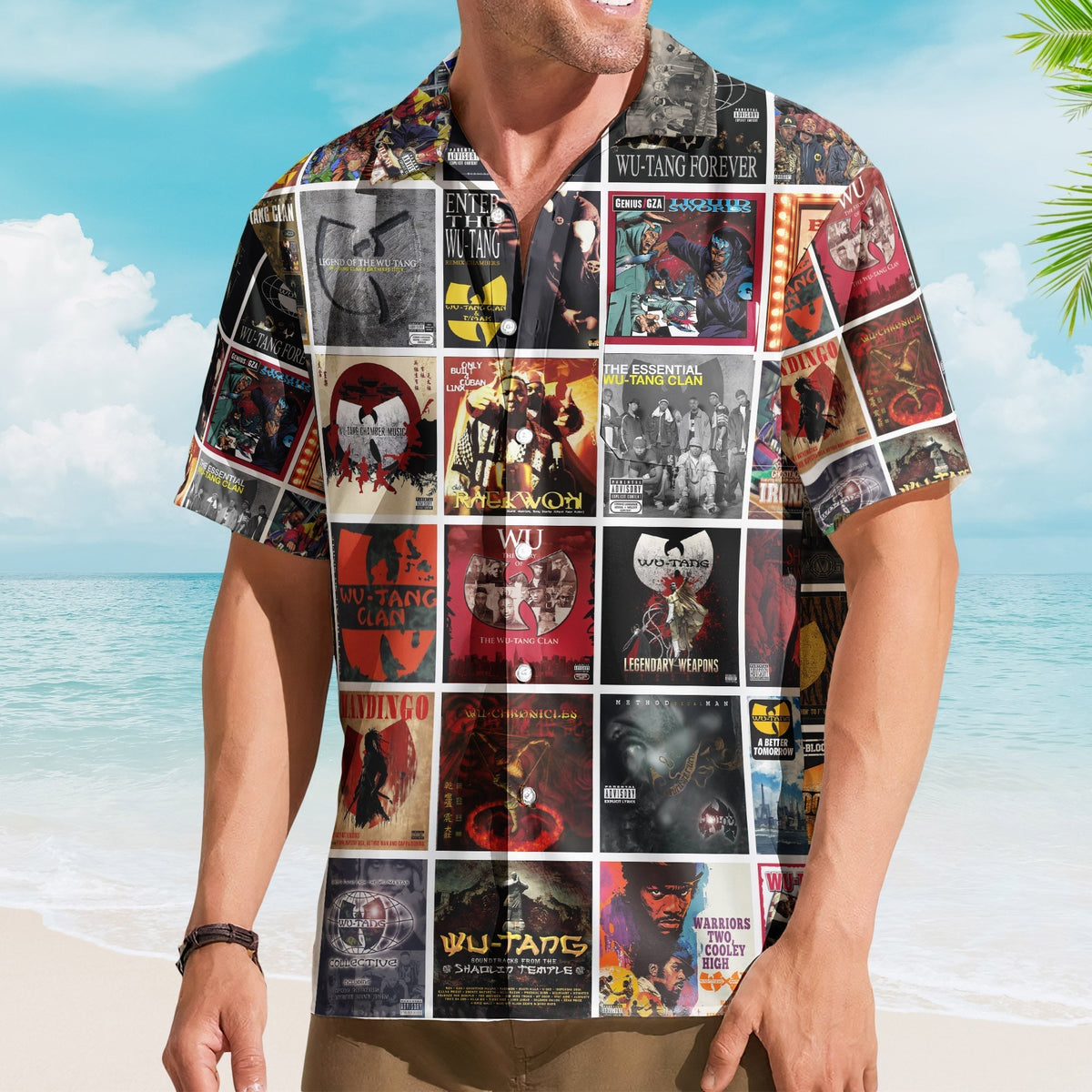 Wu-Tang Clan Album Collage Hawaiian Shirt Rock Band Fan Shirt