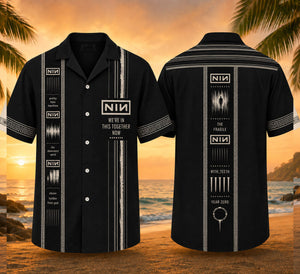 Nine Inch Nails Luxury Design Hawaiian Shirt Industrial Rock Inspired Hawaiian Shirt