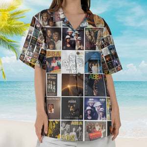 ABBA Album Collage Hawaiian Shirt Retro Music Fan Shirt