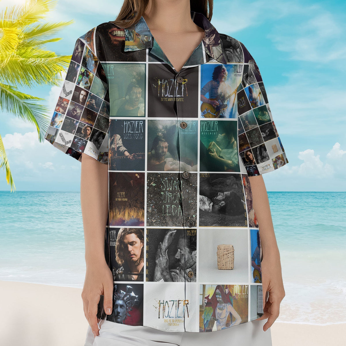 Hozier Album Collage Hawaiian Shirt Indie Folk Music Fan Shirt