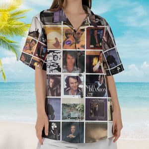 Neil Diamond Album Collage Hawaiian Shirt Pop Rock Music Fan Shirt