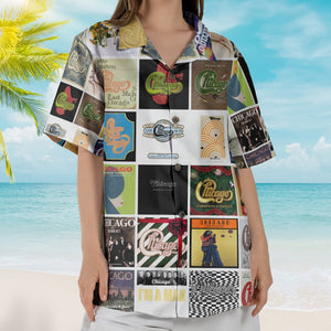 Chicago Album Collage Hawaiian Shirt Rock Music Band Fan Shirt