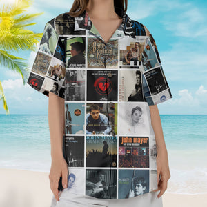 John Mayer Album Collage Hawaiian Shirt Pop Rock Music Fan Shirt