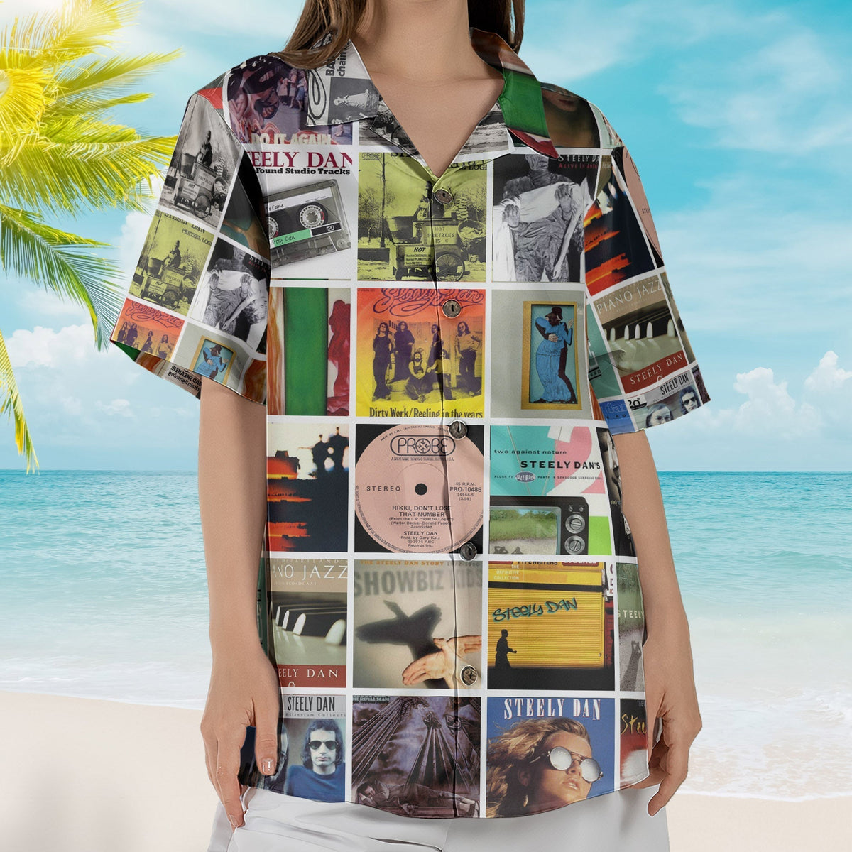 Steely Dan Album Collage Hawaiian Shirt Rock Music Band Fan Shirt
