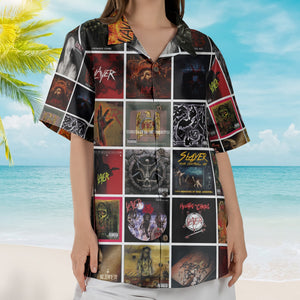 Slayer Album Collage Hawaiian Shirt Metal Music Band Fan Shirt