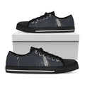 Monochrome Eagle Print Black Low Top Sneakers
