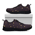 Moon Phase And Stars Pattern Print Black Running Shoes