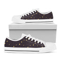 Moon Phase And Stars Pattern Print White Low Top Sneakers