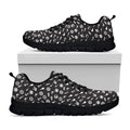 Motorcycle Parts Pattern Print Black Running Shoes