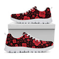 Muladhara Chakra Pattern Print White Running Shoes