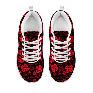 Muladhara Chakra Pattern Print White Running Shoes