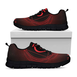 Muladhara Chakra Symbol Print Black Running Shoes