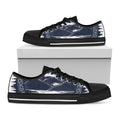 Mystical Lunar Phase Print Black Low Top Sneakers