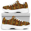 Native African Tribal Pattern Print White Chunky Shoes
