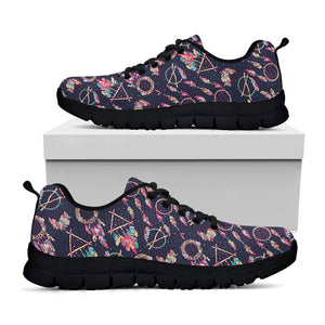 Native American Dream Catcher Print Black Running Shoes
