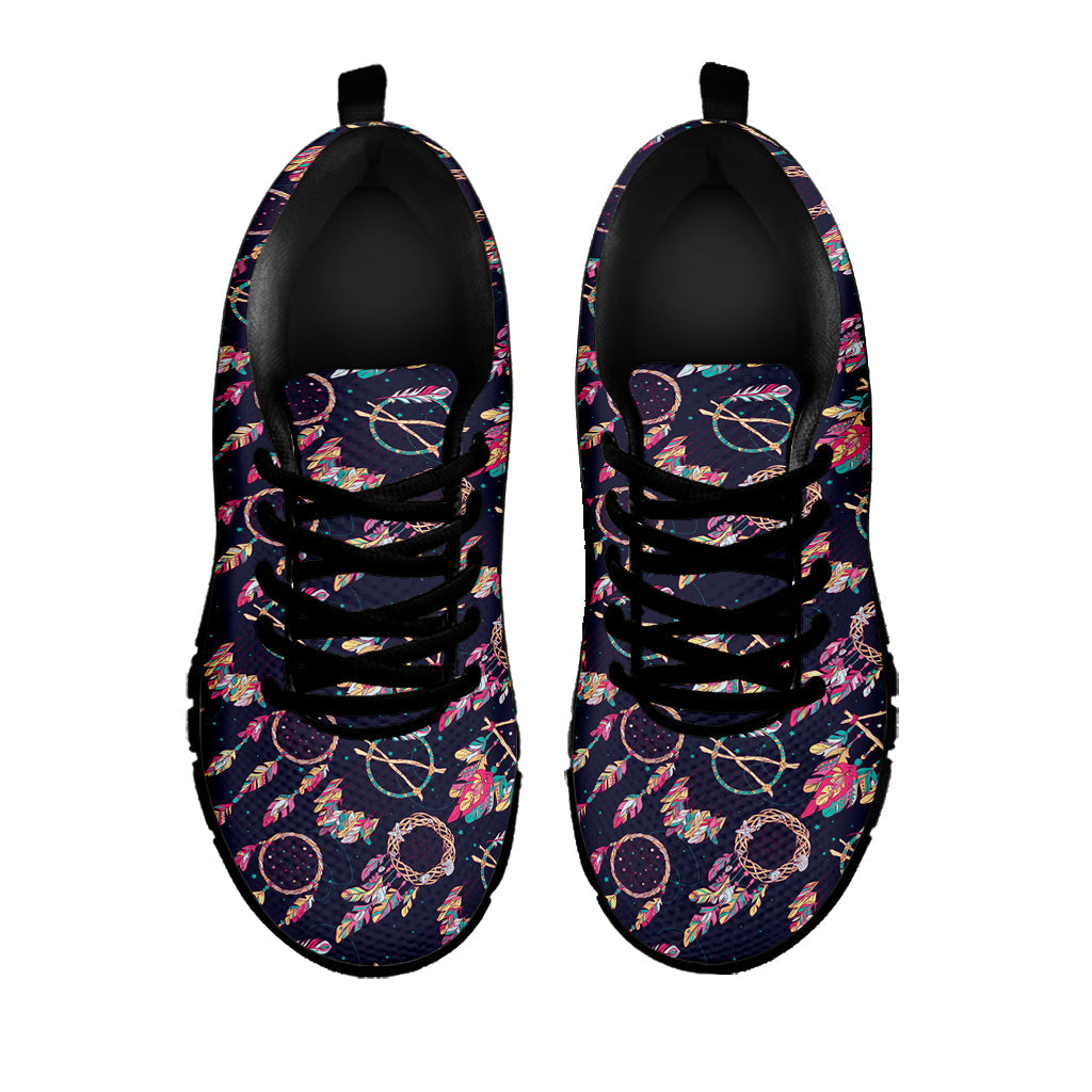 Native American Dream Catcher Print Black Running Shoes
