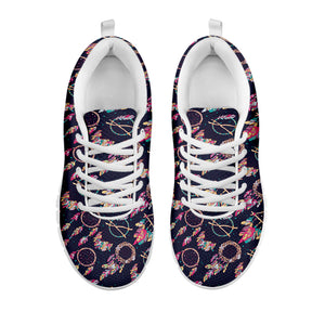 Native American Dream Catcher Print White Running Shoes