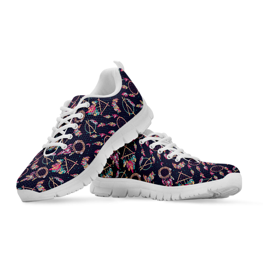 Native American Dream Catcher Print White Running Shoes