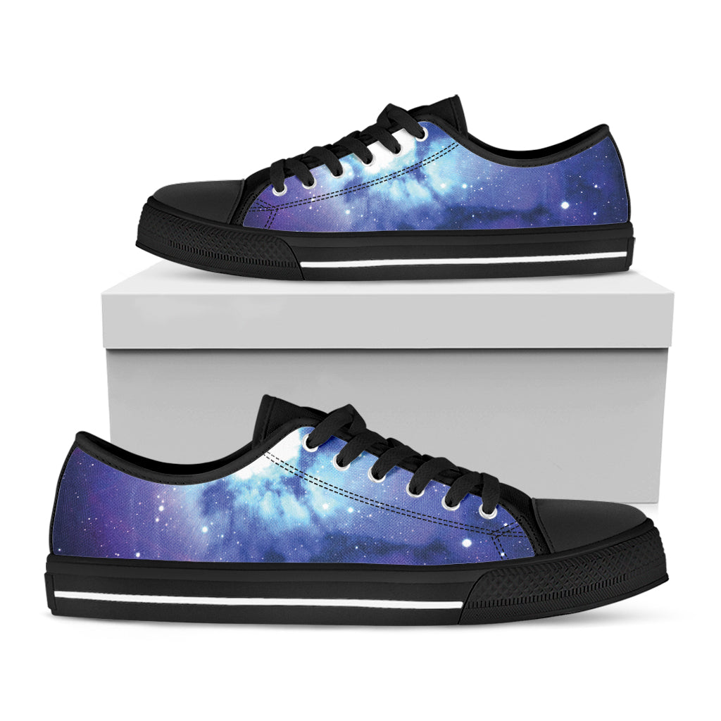 Nebula Space Print Black Low Top Sneakers