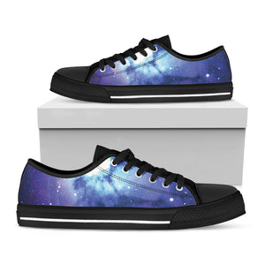 Nebula Space Print Black Low Top Sneakers