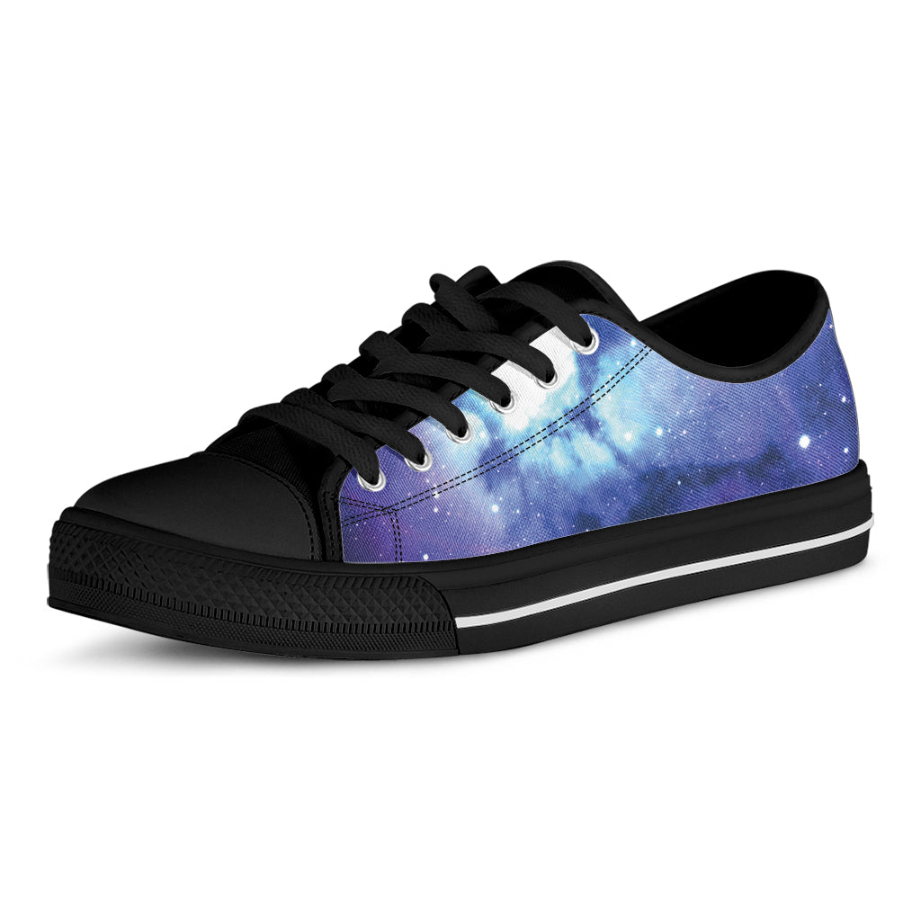 Nebula Space Print Black Low Top Sneakers