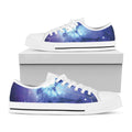 Nebula Space Print White Low Top Sneakers