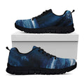 Night Forest And Moonlight Print Black Running Shoes