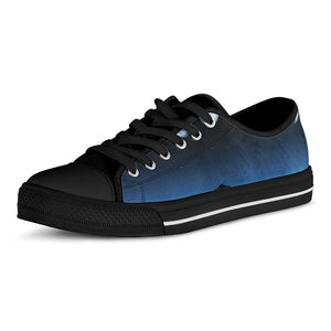 Night Sky And Moon Phase Print Black Low Top Sneakers